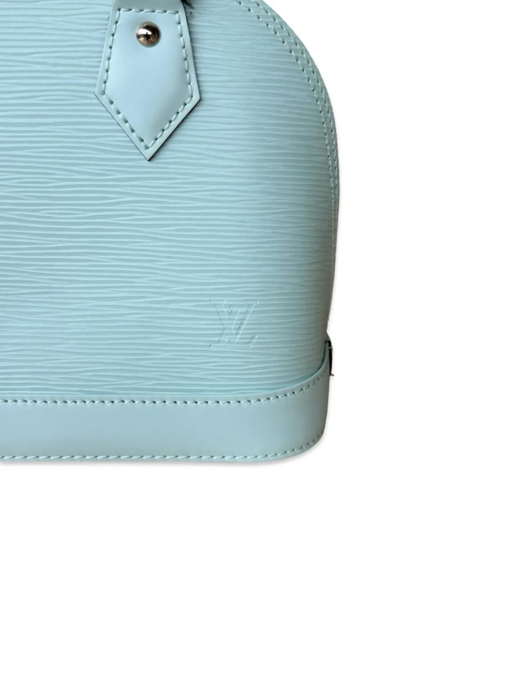 Louis Vuitton Alma PM Epi Leather Blue Top Handle Crossbody Bag LV Handbag